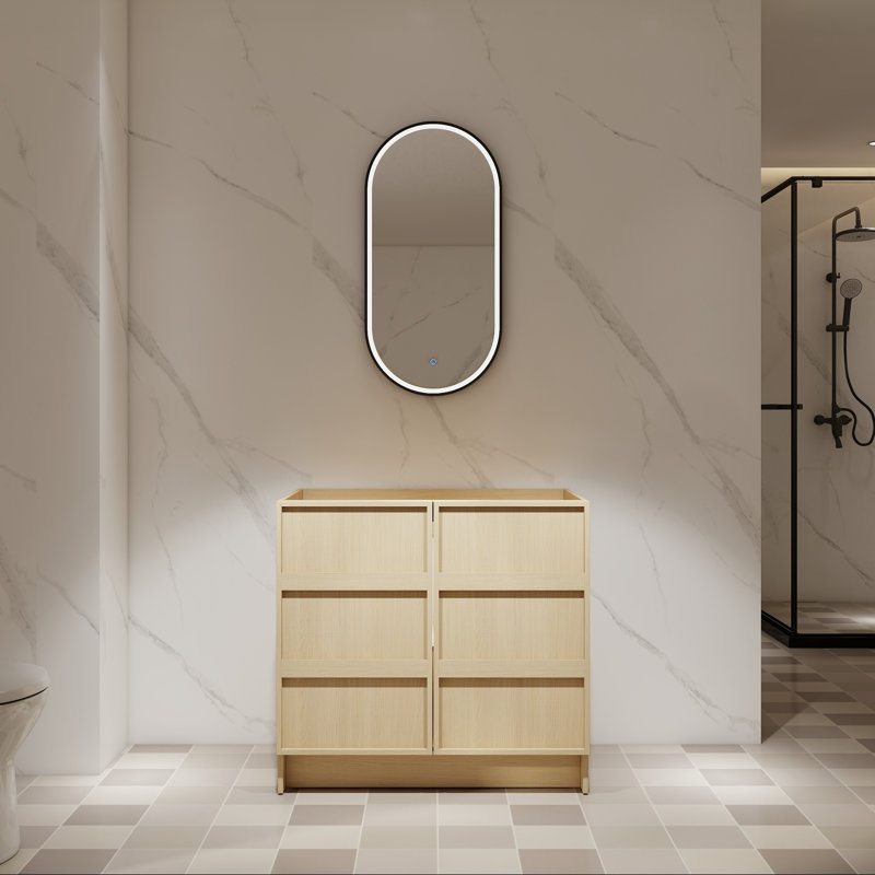 Base de meuble-lavabo 36 po avec portes à fermeture en douceur, 36"