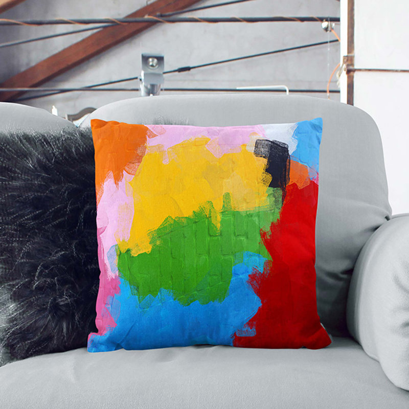 Square Throw Cushion, 55cm H x 55cm W x 20cm D, Stone
