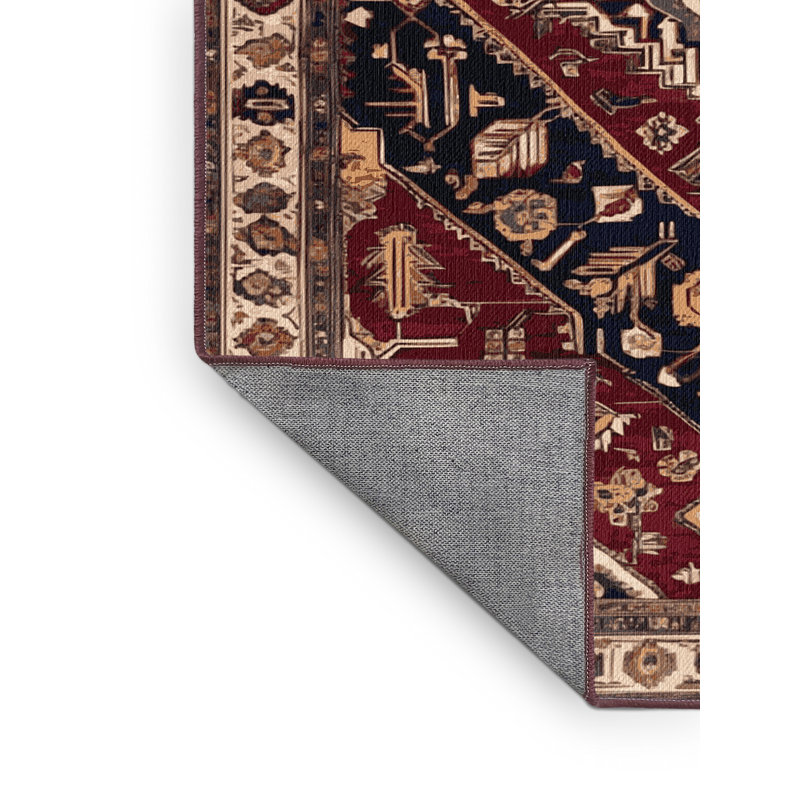 Tapis brun lavable à la machine, Rectangle 7 pi x 9 pi