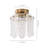 Aurevia 1-Light Sculpted Clear Glass Flush Mount Ceiling Light