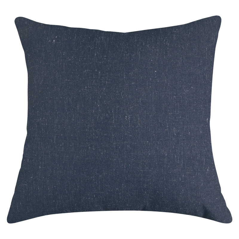 Wales Solid Colour Reversible Throw Pillow, Large, Navy