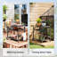 Table de préparation pour barbecue avec roulettes Outsunny