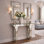 Modern Glam Mirrored Console Table With Fluted Legs – Elegant Entryway & Living Room Accent Table