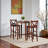 Hubbard Walnut 3-Piece High Table Set with V-Back Bar Stools