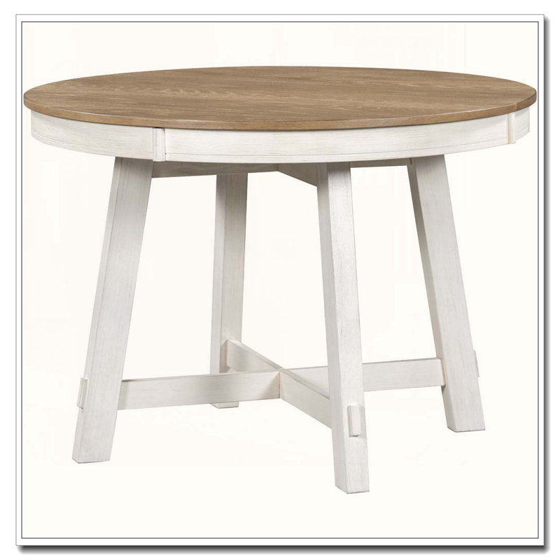 Table de salle à manger extensible Farmhouse, Chêne / blanc cassé