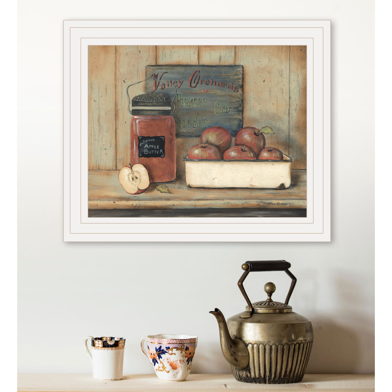 «Apple Butter 3», reproduction d'art encadrée blanche