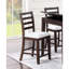 Chaises à hauteur de comptoir de style dossier en noyer lustré - 2 pièces avec poches rembourrées confortables pour les espaces de salle à manger modernes
