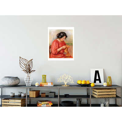Gabrielle darning by Pierre-Auguste Renoir - Giclee Print