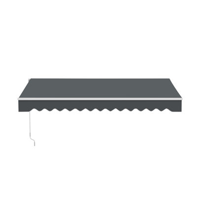 ALEKO Motorized Retractable Outdoor Awning with White Frame