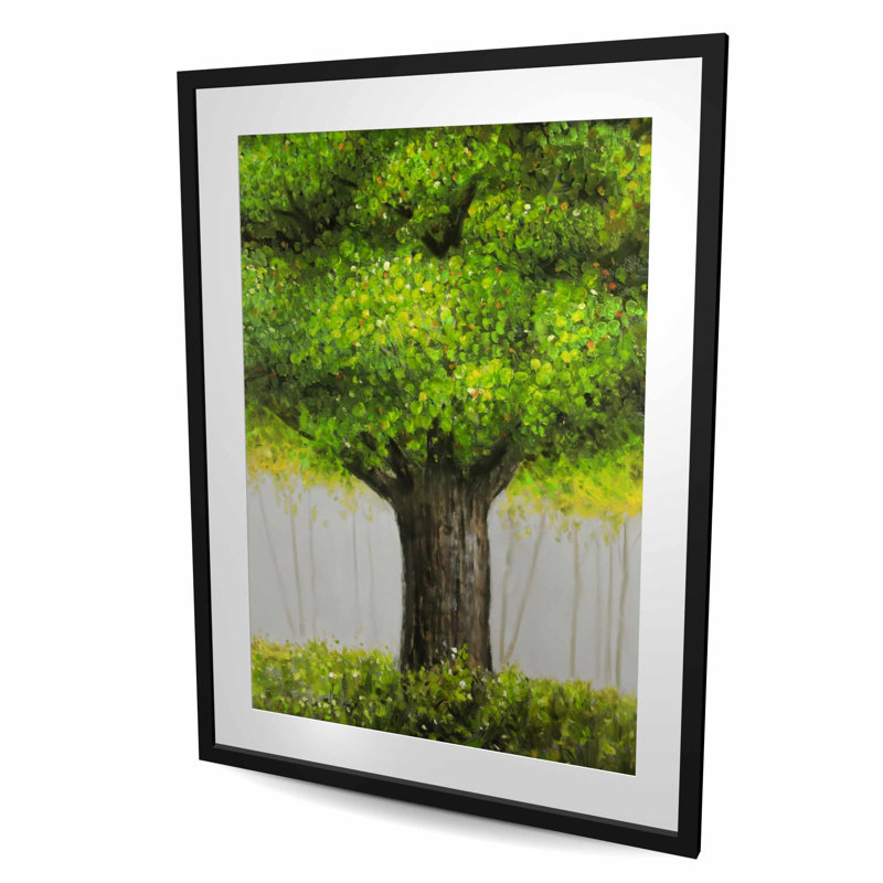 Grand arbre vert | Living Living Green, H 48 po x l 36 po, Noir