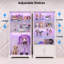 Vitrine 65 po en verre moderne avec éclairage à DEL intelligent RVB, synchro de musique et présentoir-660941403-657653924