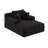Full- Compressed Chaise Lounge Sofa Bed Upholstered Sofa Couch With Removable Pillows, Modern Sleeper Sofa-115992557