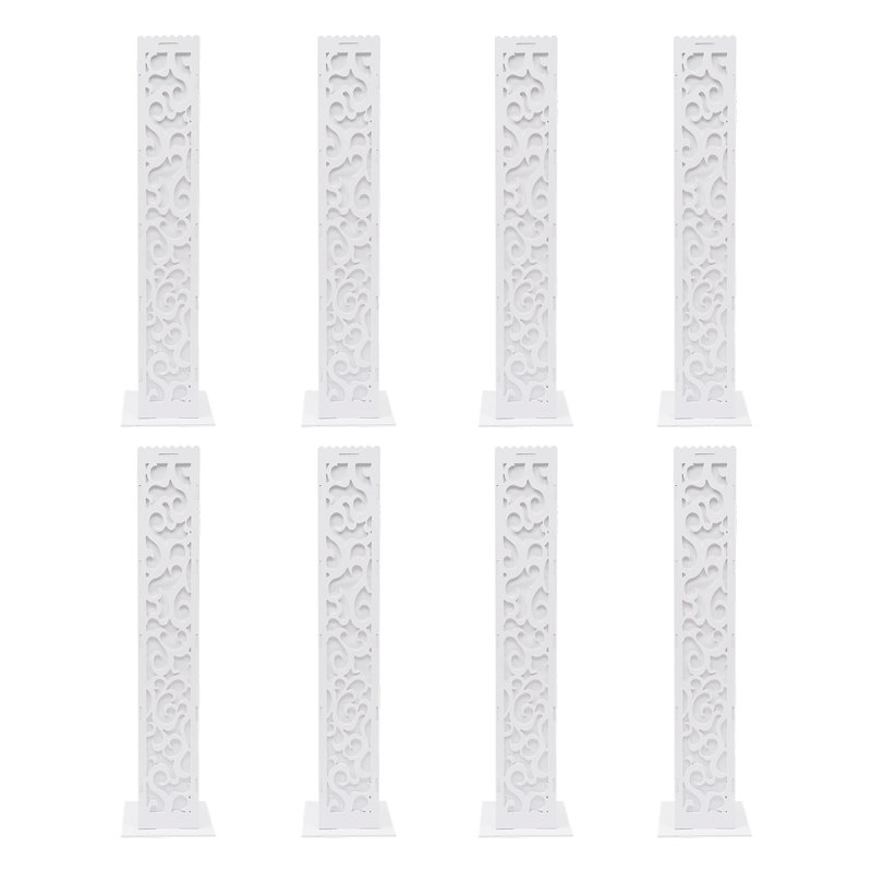 Colonne de fleurs évidée en PVC, pilier à DEL avec motif de nuage pour décoration de mariage