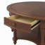 Table basse ovale vintage avec tiroir et tablette de rangement, table de cocktail ancienne de 45 pouces.-65482142