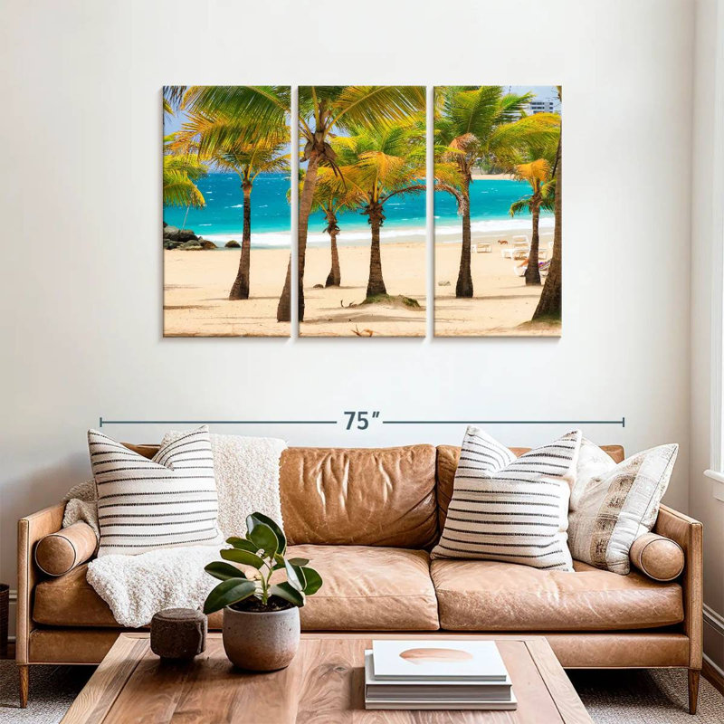 Gillard San Juan, plage des Caraïbes, H 36 po x l 57 po