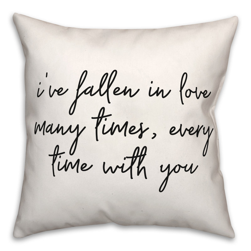 Coussin décoratif noir et blanc Collection I Fallen in Love