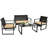 Wicker 4 - Person Patio Conversation Set with Cushions