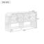 Console polyvalente avec lattes en bois tissé et placage en bois massif-669743711