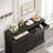 Storage Sideboard Cabinet with Two Drawers and Four Doors-1813908671