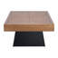 Table basse 31,5 pouces moderne carrée pour salon avec plateau et plateau en grain de bois brun style Mid-Century style campagnard