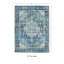 Tapis bleu sarcelle et ivoire lavable tissé à la machine-552829954