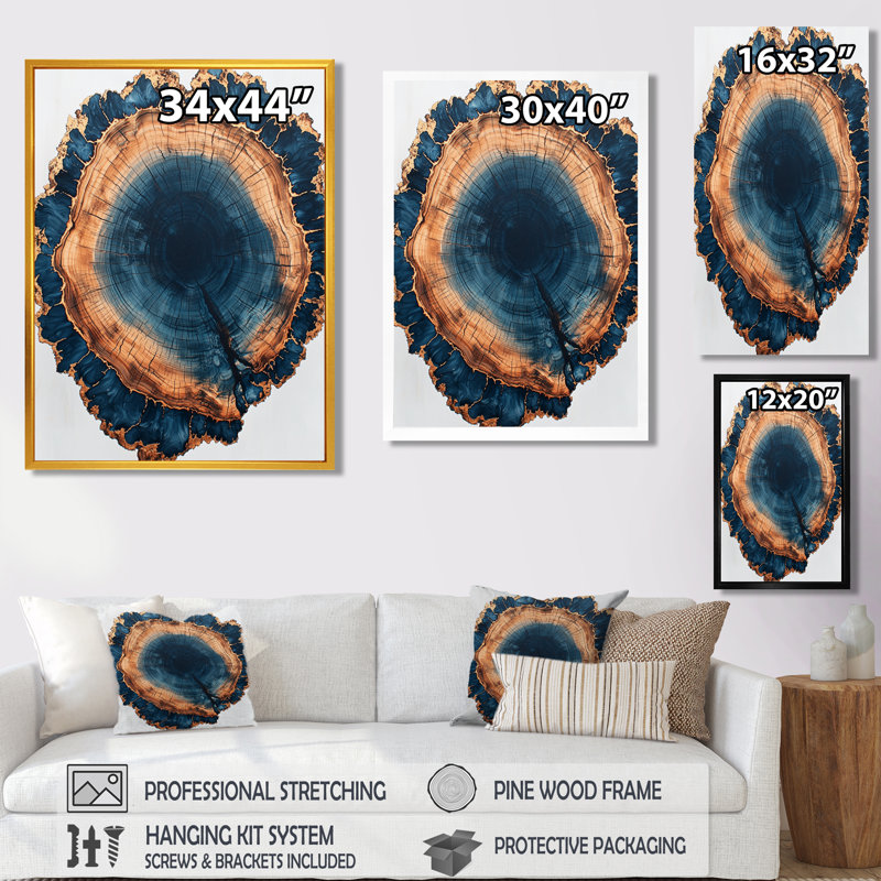 Gesselle - Décoration murale florale, H 40 po x l 30 po, Toile tendue, Ne s’applique pas