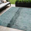Tapis extérieur lavable abstrait bleu sarcelle 5 pi x 8 pi bleu turquoise et gris anthracite