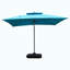 Parasol carré en porte-à-faux 10 'x 10' avec mât central, bleu lac (base non incluse)-437681694-437681683
