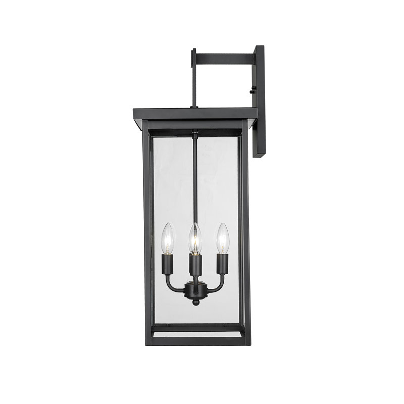 Applique murale d'extérieur Osakis Light, Noir thermolaqué, H 27 po x l 11 po