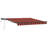 Vidaxl Automatic Retractable Awning With LED Red And White Stripe-114017509-114017508