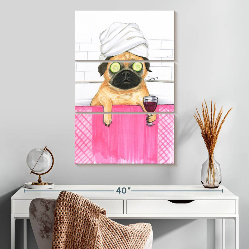 Ketti Pug Bath, 32" H x 20" W