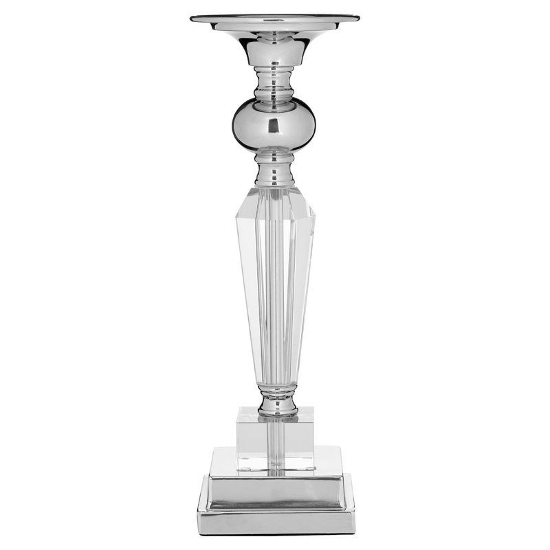 Iron Tabletop Candlestick, 32cm H x 10cm W x 10cm D
