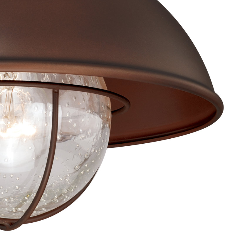 Emestine 1 - Bulb Outdoor Flush Mount, Burnished Bronze