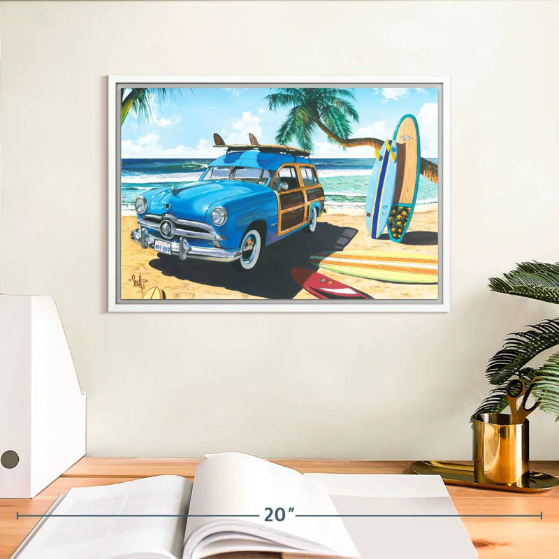 Amis tropicaux tropicaux, Cadre flottant blanc, 13 po x 9 po