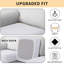 Housse pour causeuse à coussins carrés texturés-322053593