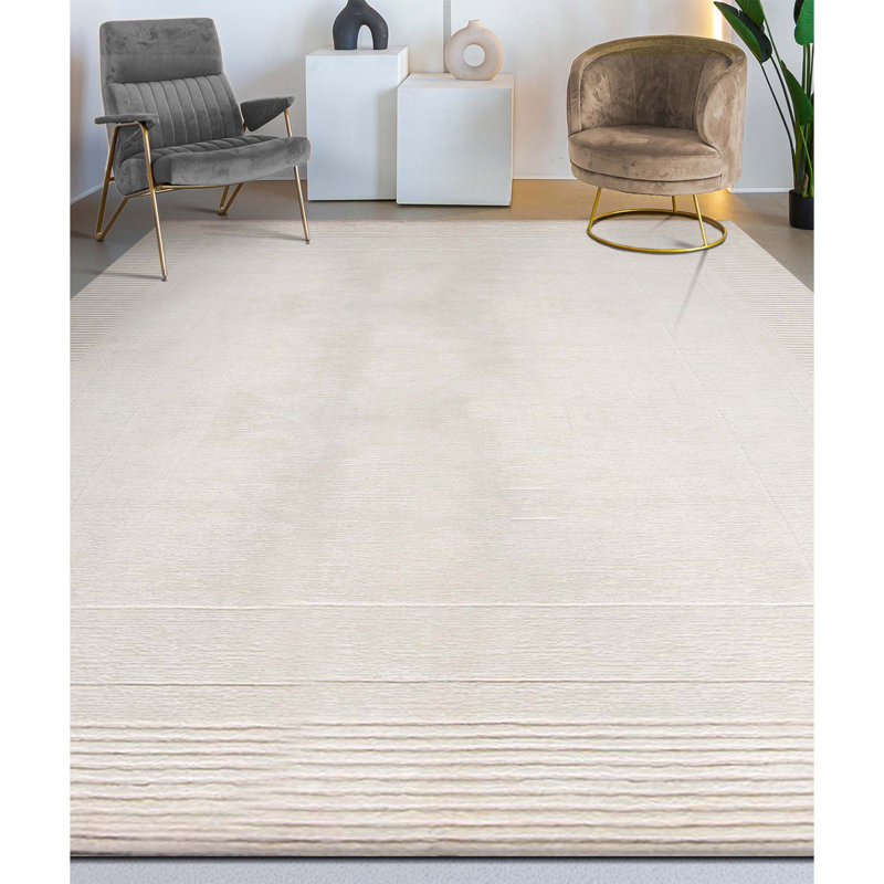 Wool Area Rug in White