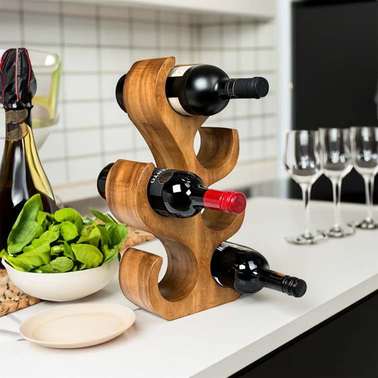 Union Rustic Tabletop Wine Bottle & Glass Rack Brown | Wayfair.co.uk