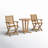 Anautica 2 - Person Teak Wood Patio Dining Set with Round Table