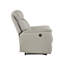 Fauteuil inclinable électrique Lea USB avec bourre en mousse et cuir gris clair