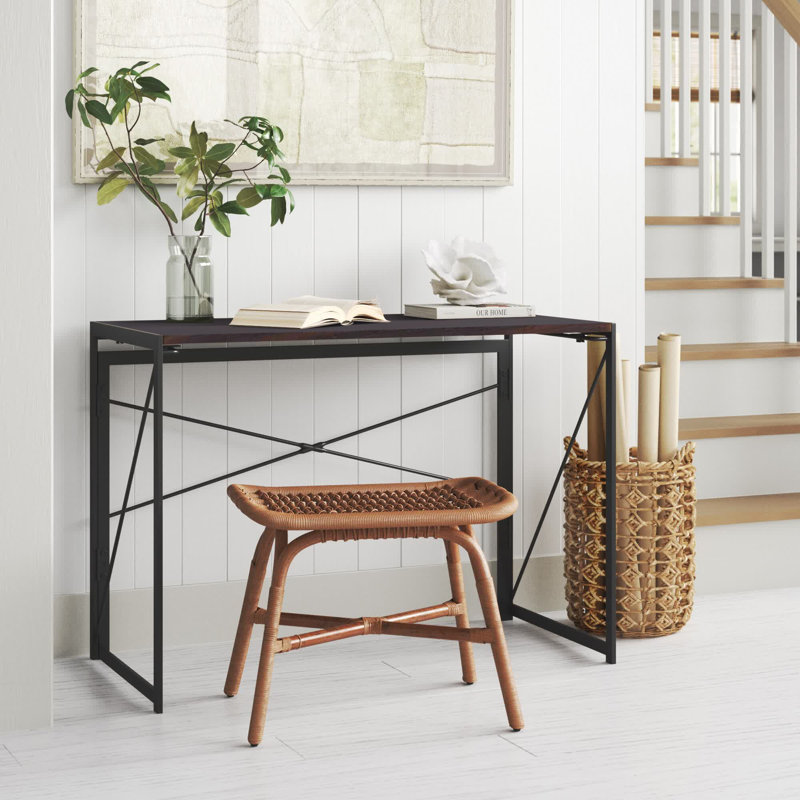 Bureau Kaelin, Noyer / Noir, H 29,7 po x l 39,4 po x P 19,7 po
