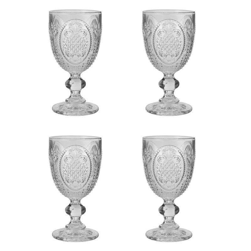 Utica 1ml Glass Goblet Set, Clear