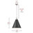 Bonchea 1-Light Black Classic Dimmable Pendant Light