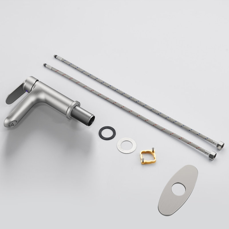 Widespread Bathroom Faucet with Soft-Touch Water Flow, Anti-Scratch and Corrosion-Resistant Finish, Brushed Nickel