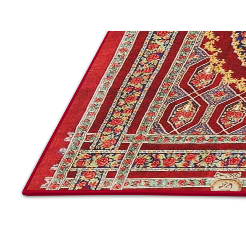 Tapis oriental en laine rouge / beige, Rectangle 7 pi x 9 pi