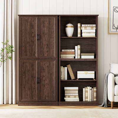 Armoire de rangement de bureau à 4 tablettes Hava de 31,5 po de largeur, tablette réglable