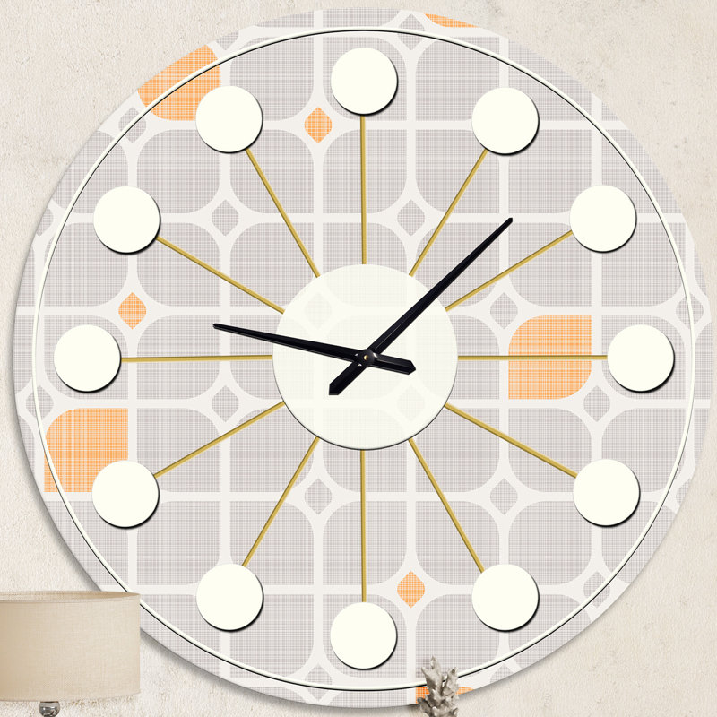 Horloge murale rétro Mid-Century, Moyenne