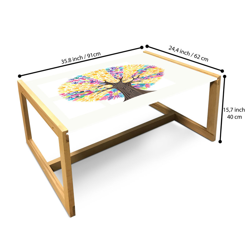 Jakeyla Sled Coffee Table, 90cm H x 62cm W x 40cm D