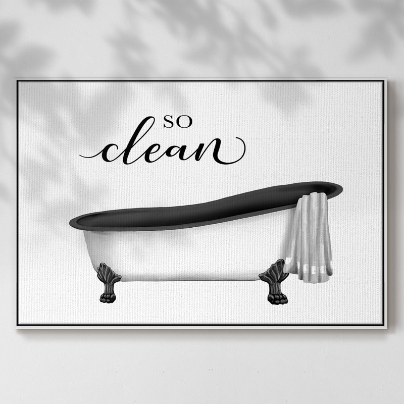 " So Clean ", White, 27" H x 41" W x 2" D