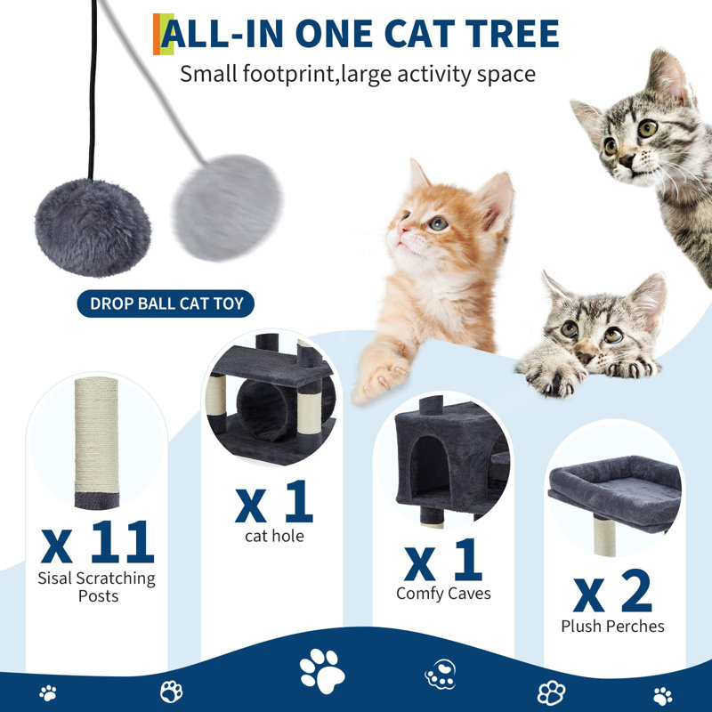 188cm H Cat Tree, Navy