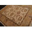 Tapis beige / brun en laine noué à la main de conception unique 7 pi 11 po x 9 pi 4 po